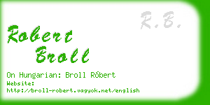 robert broll business card